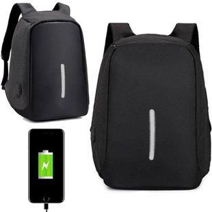Міський рюкзак-антивор з USB (45х30х10 см) Bobby, Чорний / Молодіжний рюкзак для ноутбука 123456735 фото