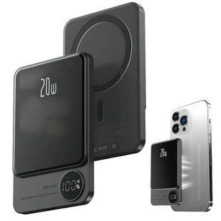 Повербанк бездротовий 20W, 10000 mAh, MagSafe, Чорний / Магнітний павербанк / УМБ / Портативний повер банк 23457141002 фото