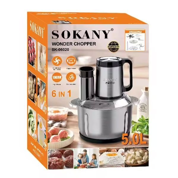 Универсальный кухонный комбайн 6в1 Sokany SK-06020 / Универсальный измельчитель 3 в 1 234577078 фото