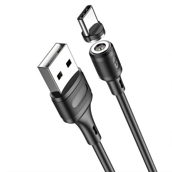 Магнітний кабель USB-Type-C X52, 1м / Шнур для заряджання телефону / Зарядний кабель для смартфона 234581868 фото