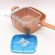 Универсальная сковорода 5в1 с фритюрницей Copper Cook Deep Square Pan / Антипригарная сковородка 234562506 фото 8