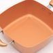 Универсальная сковорода 5в1 с фритюрницей Copper Cook Deep Square Pan / Антипригарная сковородка 234562506 фото 5