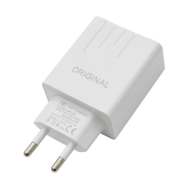 Зарядное устройство адаптер на 2 USB и LED дисплеем, 220В,QC03 5740 / Быстрая зарядка для телефона 23456385501 фото