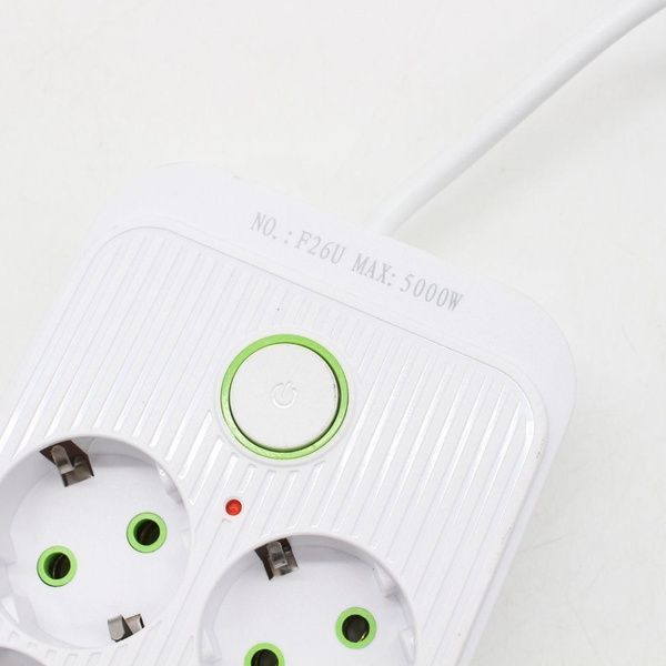 Мережевий фільтр 3м (10 розеток 220В + 4 USB + 1 Type-C) ТК-13, Білий / Подовжувач з вимикачем / Фільтр-подовжувач 23458716501 фото