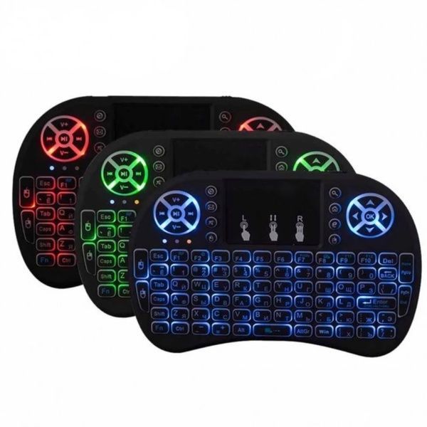 Бездротова клавіатура з тачпадом, RGB, MWK08-i8 / Клавіатура з підсвіткою / Портативна міні клавіатура 123460374 фото