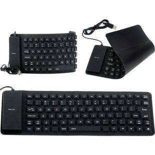 Гнучка клавіатура гумова для ноутбука та ПК USB FLEXIBLE KEYBOARD X3 / Дротова клавіатура 123462141 фото