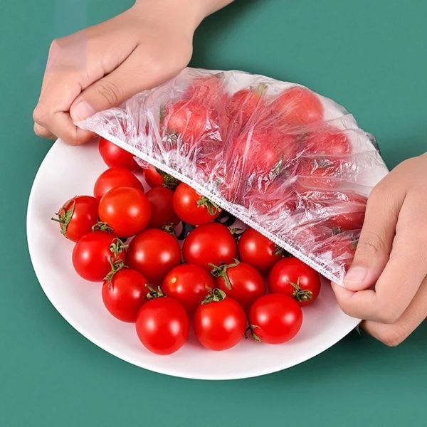 Поліетиленові пакети на резинці, 100 шт, Freshness storage bag / Пакети кришки для їжі / Харчовий пакет 234570855 фото