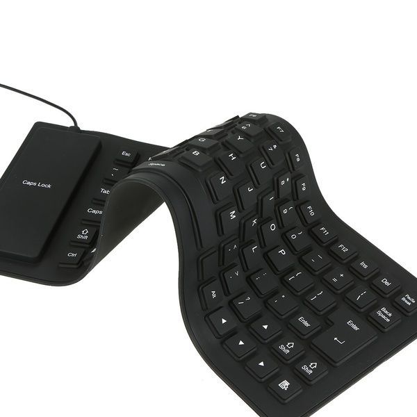 Гнучка клавіатура гумова для ноутбука та ПК USB FLEXIBLE KEYBOARD X3 / Дротова клавіатура 123462141 фото