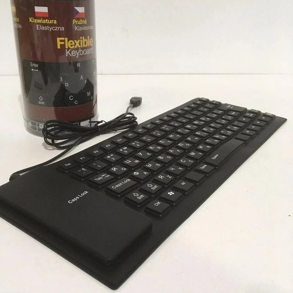 Гнучка клавіатура гумова для ноутбука та ПК USB FLEXIBLE KEYBOARD X3 / Дротова клавіатура 123462141 фото