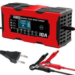 Автоматичний зарядний пристрій 12V, 10A / Заряджання для акумулятора / Імпульсний зарядний пристрій АКБ 234577644 фото