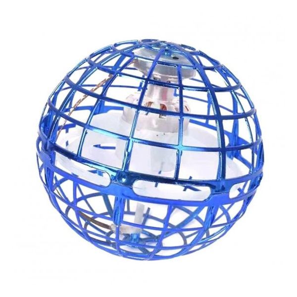 Куля літаюча FLYING SPINNER, Синій / Бумеранг спінер USB, що світиться, з LED підсвічуванням 234561606 фото