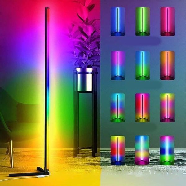 Лампа RGB для підсвічування фону 18Вт, 135см / Кутовий LED торшер / Підлогова лампа / Світильник підлоговий 234572978 фото