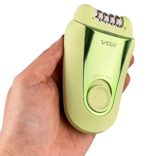 Акумуляторний епілятор, 2 насадки, з USB, V-758 / Електроепілятор / Електробритва жіноча / Депілятор для ніг 23457769701 фото