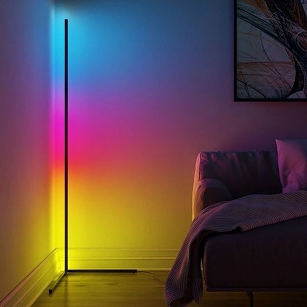 Лампа RGB для підсвічування фону 18Вт, 135см / Кутовий LED торшер / Підлогова лампа / Світильник підлоговий 234572978 фото