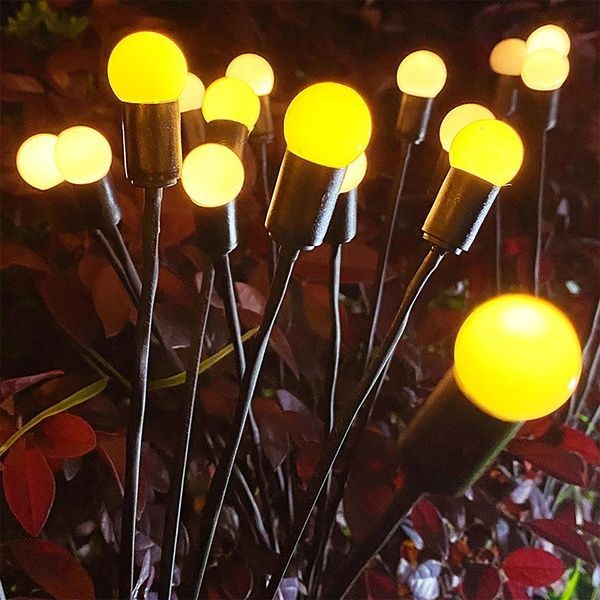 Ліхтар садовий на сонячній батареї 70см, Тепле світло / Декоративний світильник вуличний 234568510 фото