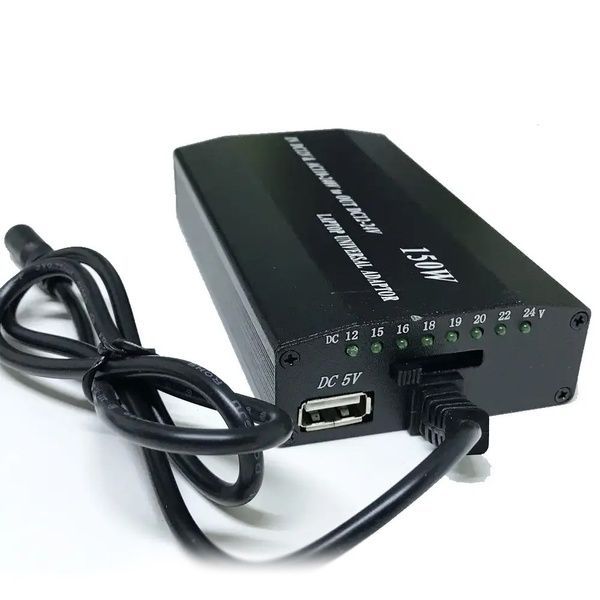Зарядний пристрій для ноутбука MY-150W, 8 роз'ємів / Зарядка для ноутбука від прикурювача в авто 234565812 фото