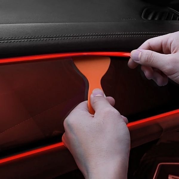 Світлодіодна стрічка для авто 3м, від USB, Червона / Діодна стрічка для автомобіля / Підсвічування для авто 23456849401 фото