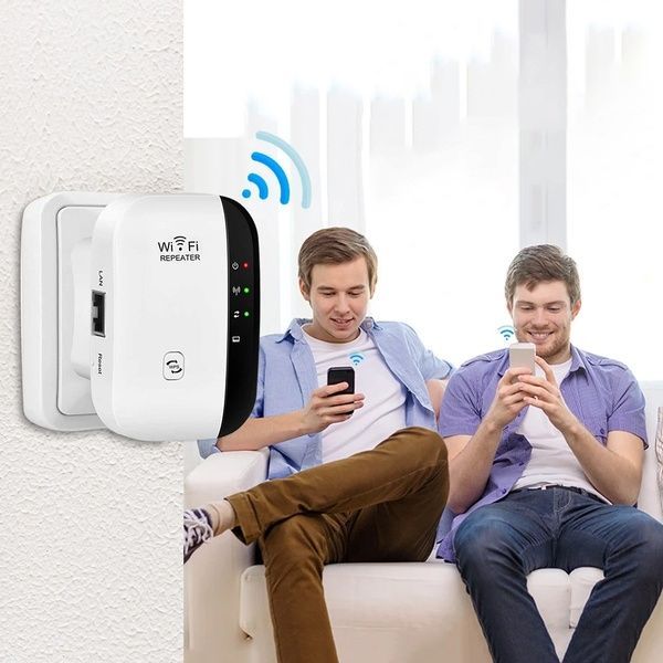 Підсилювач WiFi сигналу до 300 Мбіт/с, 2,4G, МТ02 / Бездротовий wifi репітер в розетку / Розширювач діапазону 23457518901 фото