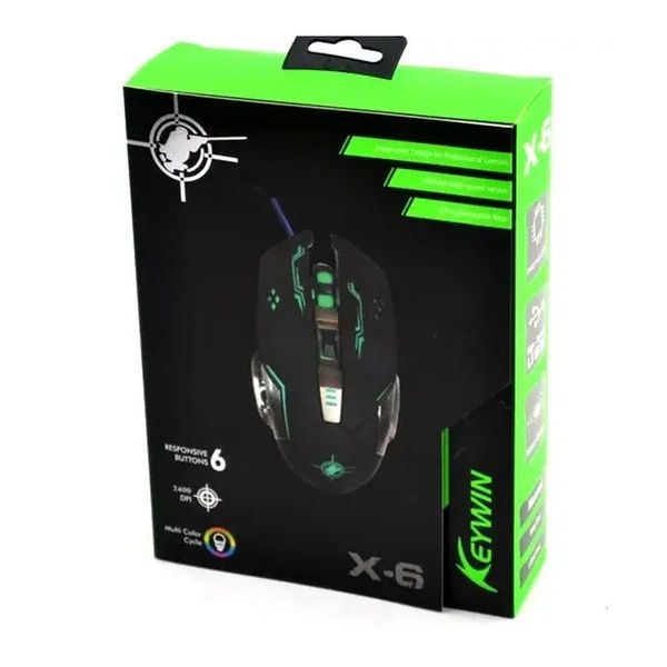 Мышка ведущая GAMING MOUSE X6 / Геймерская мышь / Мышка для ПК игровая 234562785 фото