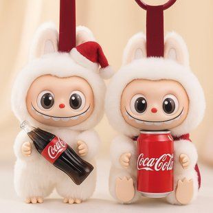 М'яка іграшка-брелок Labubu "Coca-Cola", 17см, Сюрприз / Плюшева фігурка Лабубу / Іграшка сюрприз Labubu 234591110 фото