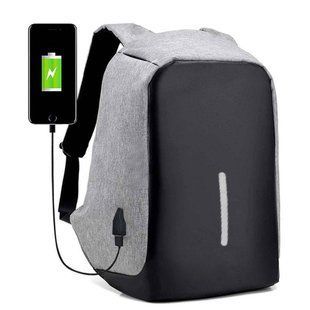 Міський рюкзак-антивор з USB (45х30х10 см) Bobby, сірий / Молодіжний рюкзак для ноутбука 123456735 фото