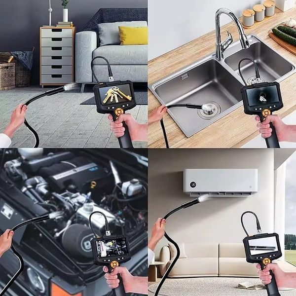 Ендоскоп для авто з монітором 4,3", 5м, 8мм камера, від USB / Ендоскопічна камера / Ендоскоп автомобільний 234591951 фото