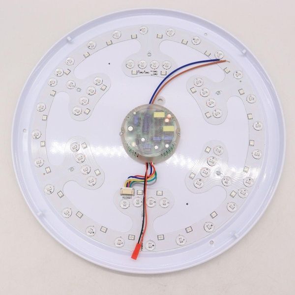 Світильник стельовий 60W, 38см RGB Lamp з Bluetooth колонкою / Кругла LED люстра з пультом керування 23456733701 фото