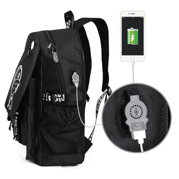 Светящийся в темноте с USB + Подарок Наушники MDR P47 Bluetooth / Городской рюкзак / Школьный рюкзак 234561108 фото