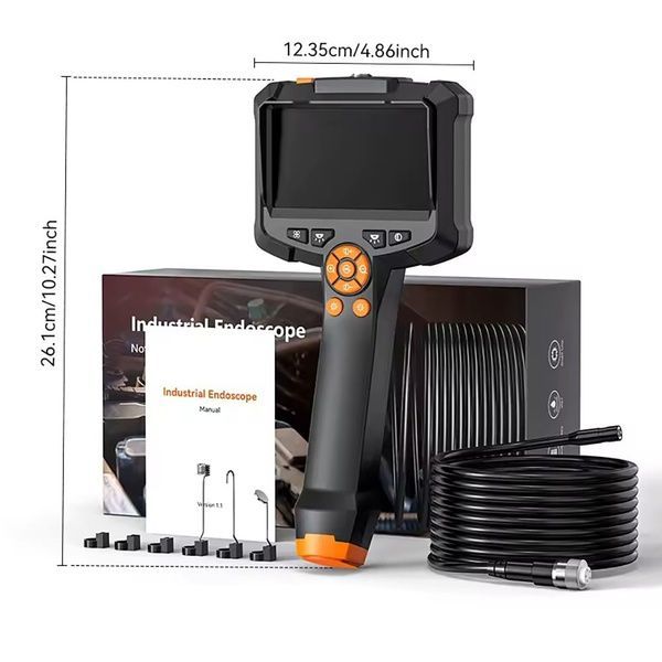 Ендоскоп для авто з монітором 4,3", 5м, 8мм камера, від USB / Ендоскопічна камера / Ендоскоп автомобільний 234591951 фото