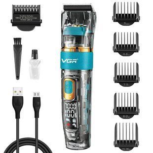 Акумуляторна машинка для стрижки волосся + 6 насадок, з USB, VGR V-695 / Бездротовий тример для стрижки 234570801 фото