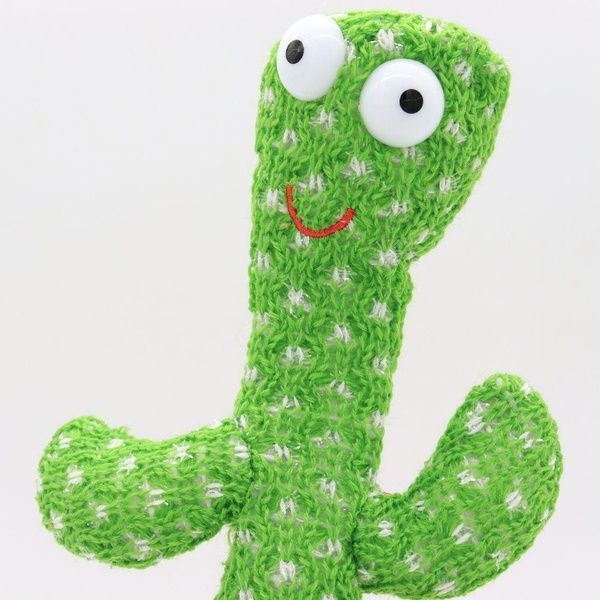 Танцующий кактус, поющий 58 песен с подсветкой, Dancing Cactus 34 см / Танцующий плюшевый кактус повторяет звук 234561275 фото