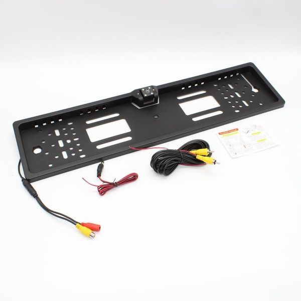 Камера заднего вида в рамке номера 4LED Black, с подсветкой / Рамка для номера с камерой / Держатель номера 234561279 фото