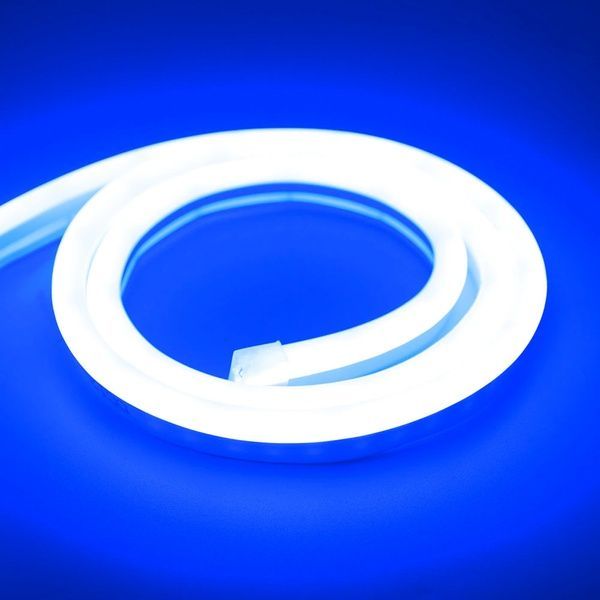 Гнучка неонова стрічка 5 м, LED NEON 12V-220V, Синя / Світлодіодна стрічка силіконова 234562829 фото