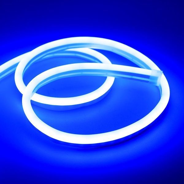 Гнучка неонова стрічка 5 м, LED NEON 12V-220V, Синя / Світлодіодна стрічка силіконова 234562829 фото
