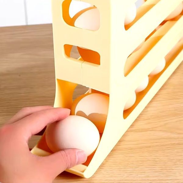 Подставка для хранения яиц 4 яруса 30&times;19&times;7см, Plastic shelving / Лоток для яиц / Органайзер для яиц 234575689 фото