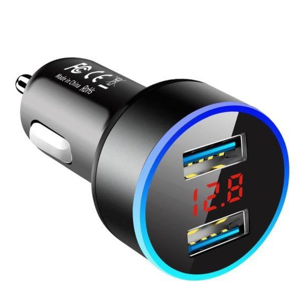 Адаптер CAR USB HC6 с индикатором напряжения / Зарядное устройство в прикуриватель авто 234571211 фото