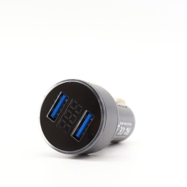 Адаптер CAR USB HC6 с индикатором напряжения / Зарядное устройство в прикуриватель авто 234571211 фото