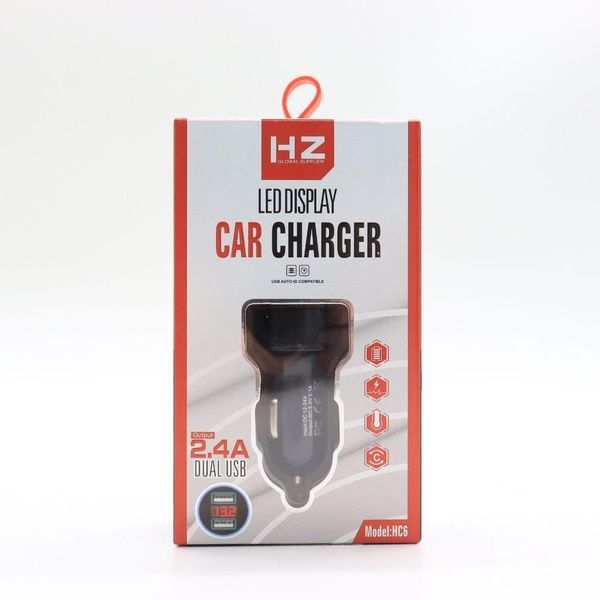 Адаптер CAR USB HC6 с индикатором напряжения / Зарядное устройство в прикуриватель авто 234571211 фото