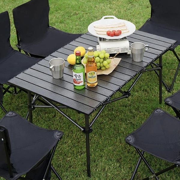 Розкладний столик з накидкою 95х52х50см / Кемпінговий столик складний / Туристичний стіл для пікніка 23456987301 фото