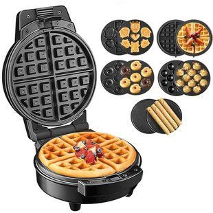 Мультипекар Sokany SK-08105, 5 функцій, 600Вт / Електропіч для бельгійських вафель та інших страв 234576974 фото