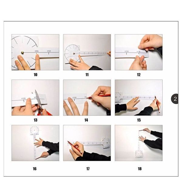 Часы настенные самоклеящиеся с цифрами от 60 до 90 см, DIY Clock NEW black / Часы, клеящиеся 234560402 фото