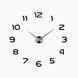 Часы настенные самоклеящиеся с цифрами от 60 до 90 см, DIY Clock NEW black / Часы, клеящиеся 234560402 фото 2
