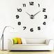 Часы настенные самоклеящиеся с цифрами от 60 до 90 см, DIY Clock NEW black / Часы, клеящиеся 234560402 фото 1
