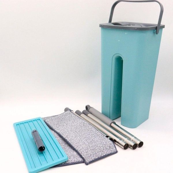 Комплект швабра и ведро с самоотжимом Scratch Cleaning Mop, Бирюзовая / Набор для сборки / Швабра ледарка 23456129402 фото