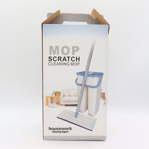 Комплект швабра и ведро с самоотжимом Scratch Cleaning Mop, Бирюзовая / Набор для сборки / Швабра ледарка 23456129402 фото