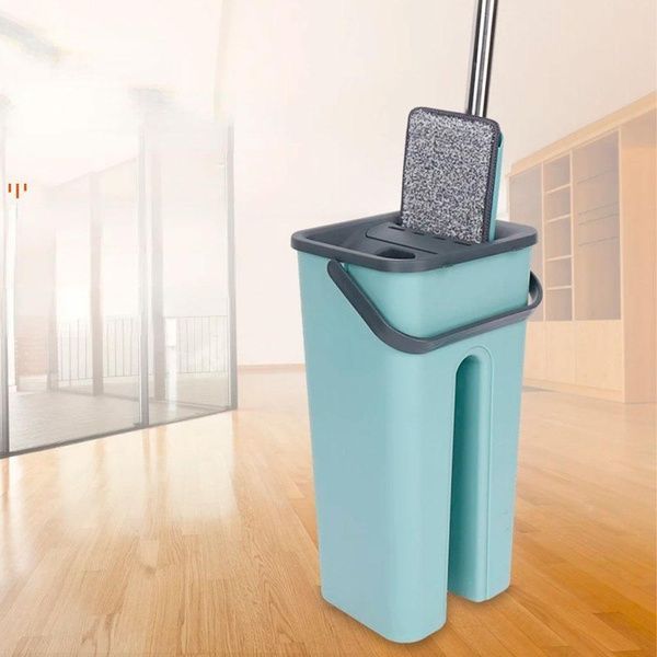 Комплект швабра и ведро с самоотжимом Scratch Cleaning Mop, Бирюзовая / Набор для сборки / Швабра ледарка 23456129402 фото