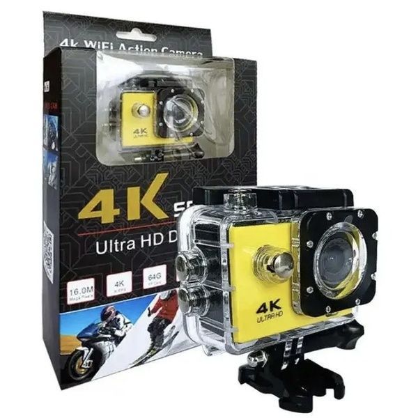 Спортивная экшн-камера 4K WiFi D800 с аквабоксом / Водонепроницаемая экшн видеокамера 234570929 фото