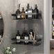 Металева полиця для ванної (30х13х4,5 см) Bathroom shelf, Чорна / Настінна полиця у ванну, кухню 234567590 фото 7