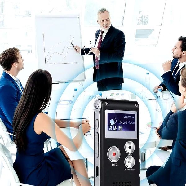 Цифровой диктофон с голосовой активацией и дисплеем, 8 Гб, MP3, от USB / Мини диктофон портативный 234574710 фото