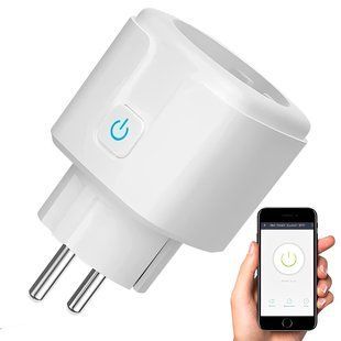 Умная WiFi розетка 20А с счетчиком электроэнергии Tuya Smart 4400Вт, Белая / Розетка с подключением к телефону 23456741602 фото